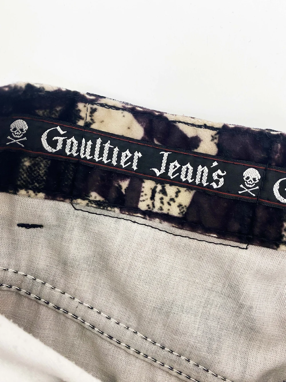 Jean Paul Gaultier F/W 1997 brick print velvet pants — JAMES VELORIA